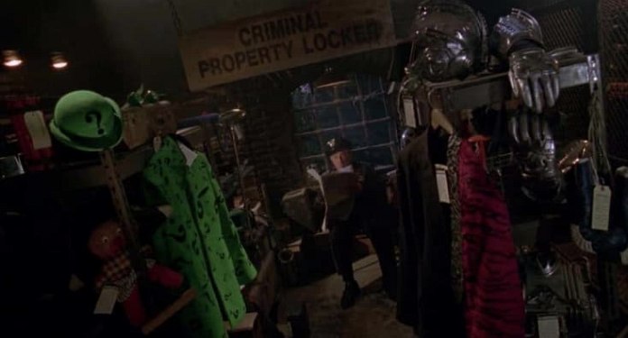 The Riddler And Two-Face's Costumes Are In The Criminal Property Locker