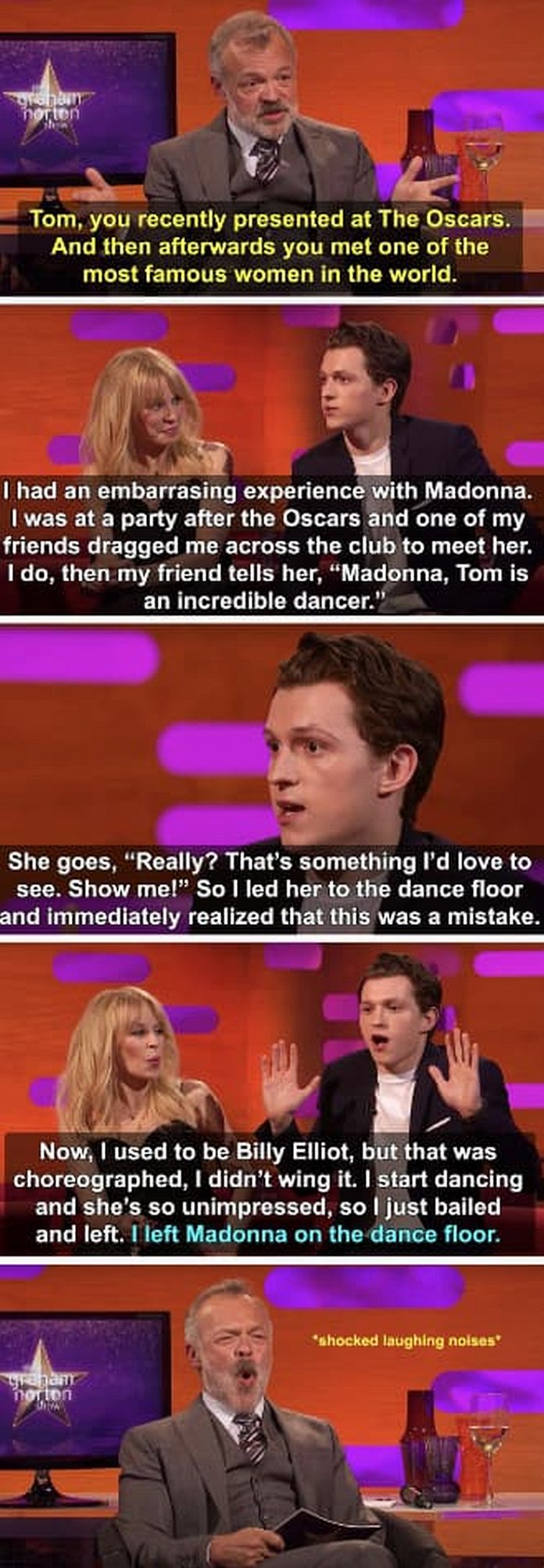 Tom Holland Had An Embarrassing Encounter With Madonna